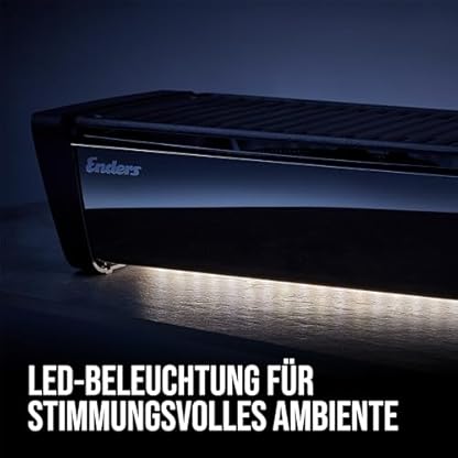 Enders Aurora Mirror raucharmer Tischgrill, mit Guss-Rost, Holzkohle-Grill, kleiner Grill, Balkon-Grill, Picknick-Grill, Camping-Grill, Grill mit Belüftung, black #1365 – Bild 6