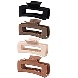 Aolalow Big Hair Claw Clips 4.35 Inches Nonslip Big Claw Hair Clips for Girls Strong Hold for Thick