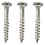 100 Pieces US Stainless 316 A4#10-8 x 2-1/2"/1-3/4" Decking Screw Bugle Head Type 17 Square Drive Marine Grade