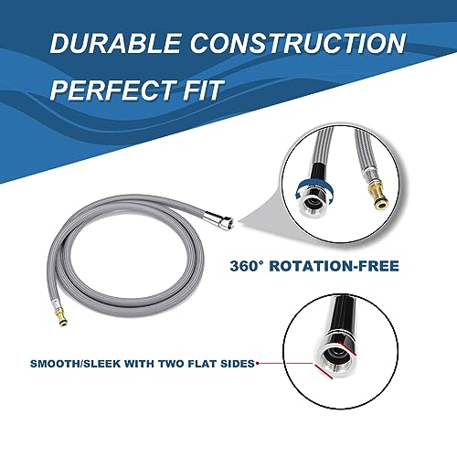 Grandiance Replacement Hose Kit for Moen Pull Down Kitchen Faucet, Compatible with Moen Kitchen Sink Faucet Replacement Part 150259/187108, 68" Quick Connect Hose by Grandiance - Used condition - Image 3