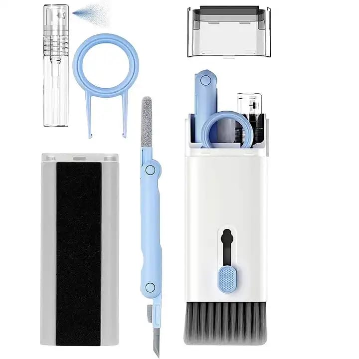 Electronic Cleaner Kit, Keyboard Cleaner Kit with Brush, Cleaning Pen for AirPods Pro, Multifunctional Cleaning Kit for Earphone, Keyboard, Laptop, Phone, PC Monitor (7-in-1, Blue Colour) (B0CV8VH7SF) Amazon Price History, Amazon Price Tracker