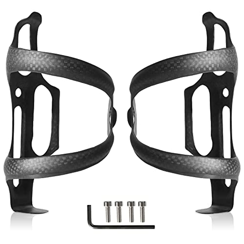 Gazeer 2Pcs Ultra-Light Full Carbon Fiber Bicycle Bike Drink Water Bottle Cage Holder Brackets for Road Bike MTB Cycling