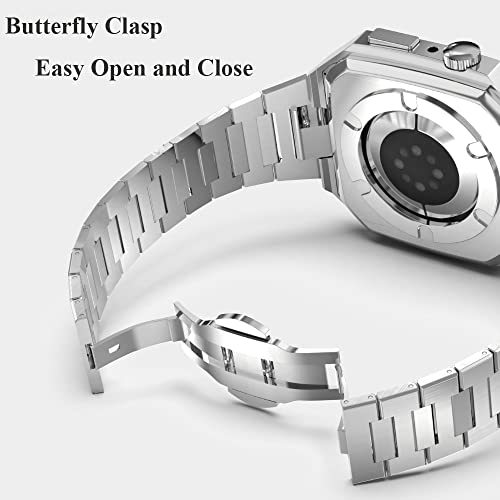 Latest Stainless Steel Modification kit Bezel for Band 7 44mm 41mm 45mm Noble Metal for Series 8 7 6 5 4 SE3