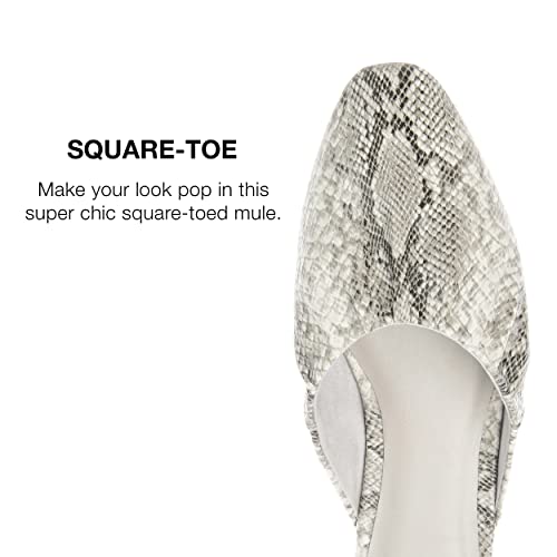 Journee Collection Womens Elizza Tru Comfort Foam Slip On Square Toe Mules Flats Snake 12 Medium Womens Us #TOP2