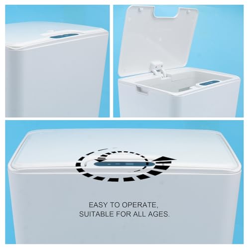 Caneca de basura inteligente con sensor 15l blanco miniatura 3