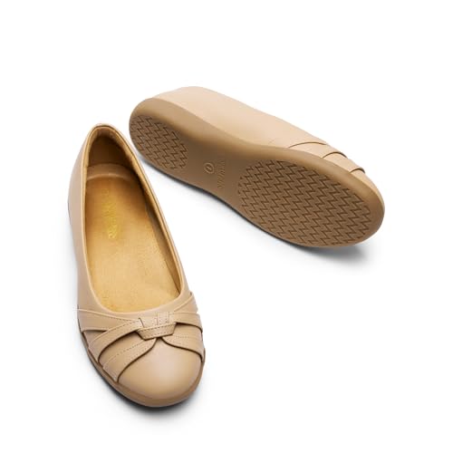 Image of DREAM PAIRS Women's Ballet Flats, Comfortable Round Toe Slip on Dressy Work Office Shoes with Arch Support