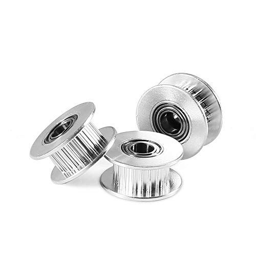Dorhea Gt2 2Gt 5Mm Bore Aluminum Tooth Timing Belt Idler Pulley 20 Teeth 5Mm Bore For 3D Printer Accessories 6Mm Width Timing Belt (Pack Of 5 Pcs) #TOP3