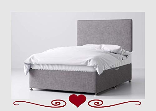 mm08ennn New beautiful luxury 3ft,4ft,4ft6,5ft and 6ft headboard in grey linen in 20",26" and 30" height (4ft, 20")