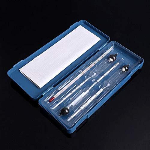 3 Pcs 0-100% Hydrometer Meter Tester Set Concentration Meter + Thermometer