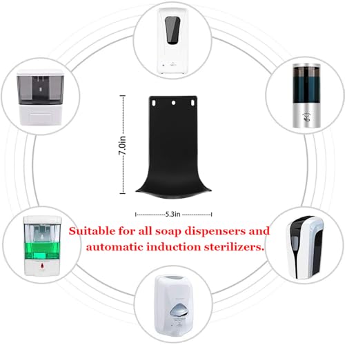 Image of Soap Dispenser Drip Tray, Wall Mount Soap Dispenser Bracket, Laundry Detergent Drip Tray, Easy to Clean(Black,10pcs)