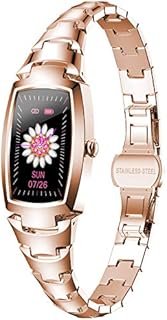 Smart Watch for Women, Waterproof Fitness Tracker with Blood Pressure Heart Rate Blood Oxygen Sleep Monitor Message Notification Sport Pedometer, Smartwatch Bracelet for iOS Android Phones(Rose Gold)