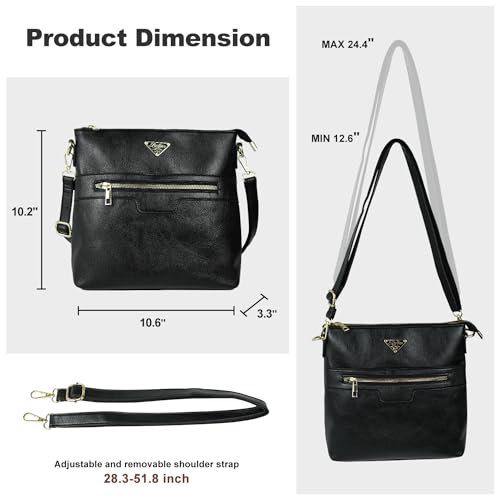 Leather Crossbody Bags for Women Medium Size, Trendy Soft Cross Body Bag for Woman 2024, Women's Crossbody Purses Travel2