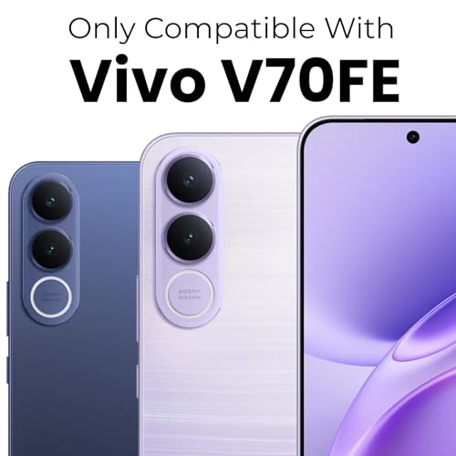 Image of RIGGEAR Shockproof Sleek Hybrid Armor Magnetic Back Cover Case Compatible with MagSafe Accessories for Vivo V70 FE 5G (Clear PC + Black TPU Bumper)