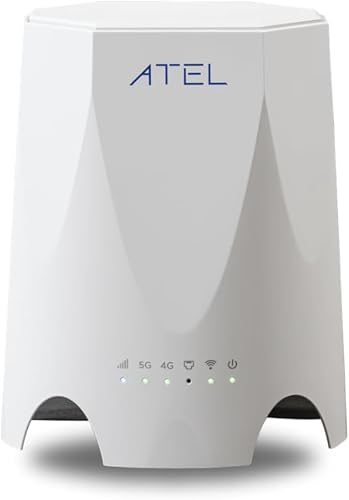 ATEL Router de acceso inalámbrico fijo para interiores WB550 5G CAT19 Velocidades gigabit rápidas y confiables Conecta hasta 64 dispositivos
