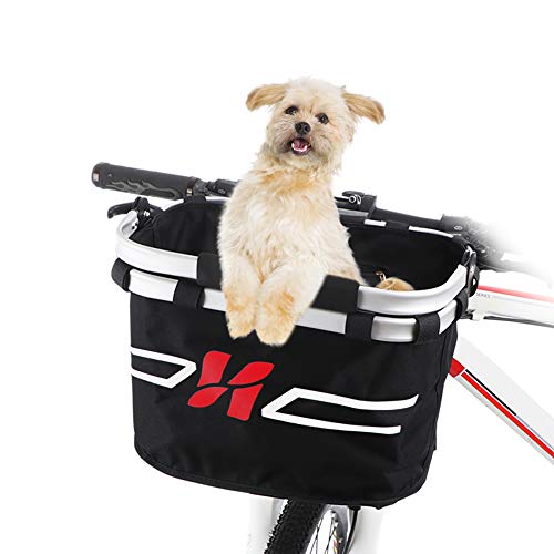 HXZB Frente De La Bicicleta Plegable Cesta Manillar De La Bici Cesta del Gato del Perro del Animal Doméstico del Portador del Bolso De Compras Bolsa De Trayecto Accesorios De Viaje