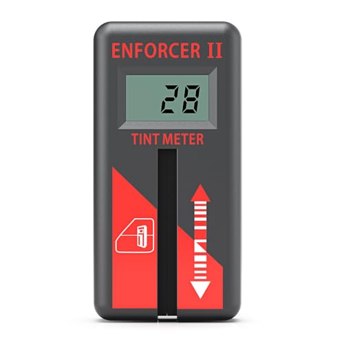 Window Tint Meter for Cars 2% Accuracy Fast Digital Window Tint Meter 0100% Range VLT Tester Pocket-Sized for Vehicle Inspection & Auto Shop & Film Measurement (Black & Crimson)