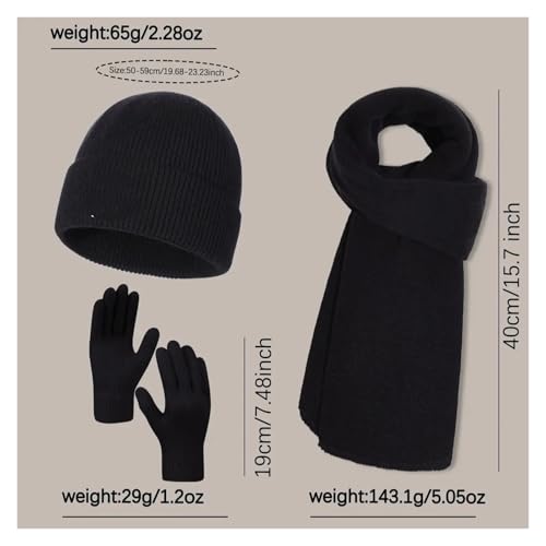 Bufanda y gorro de punto con guantes térmicos de invierno para frío extremo en exteriores 6