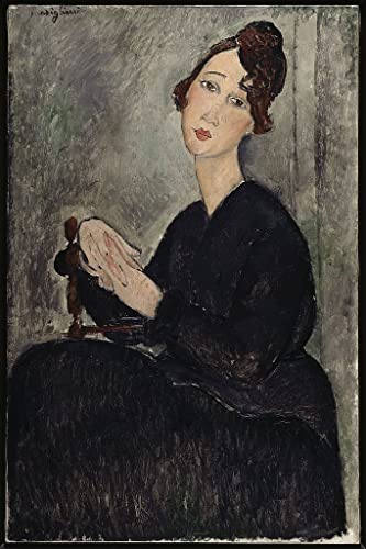Toile peinture murale portrait de dédie Modigliani affiche impression chic