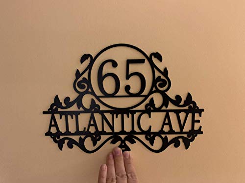 Personalized Outdoor Address Sign, Custom Metal Wall Art, House Number, Street Address Plaque, Outdoor, Wall Hanger, Front Door, Gift For Family, Housewarming, Black, White, Red, Gold, Silver, Copper #TOP5
