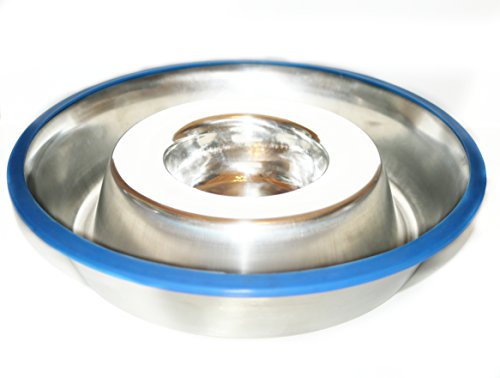 Mr. Peanut's Stainless Steel Interactive Slow Feed Dog Bowl With A Silicone Base, Fun Healthy Bloat Stop Feeder (Large) #TOP2