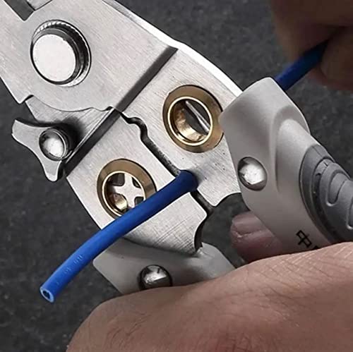 Image of Wire Stripper, 6 in 1 Multifunctional Special Wire Stripper for Electrician, Wire Plier and cutter, Wires Cutter Tool, Hand Tool, Wires Looping Pliers,Wire Stripping Tool