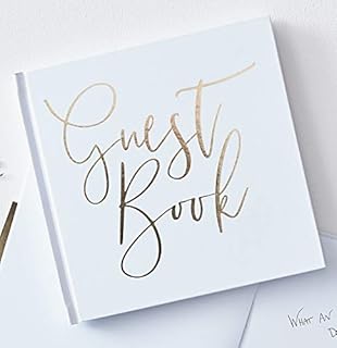 Ginger Ray Gold Foiled Wedding Guestbook Memory Christening Birthday Engagement
