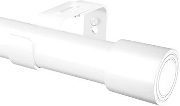 Curtain Rods Curtain Pole Curtain Rods Room Curtain Rod with 2 Brackets Easy to Install Adjustable for Living Room Bedroom White 67-296CM