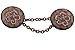 Produktbild 1 Stück kupfer Ketten Knöpfe Metall, Blume Blüte 21mm, feine Kette ca.45mm nähen DIY made in Germany