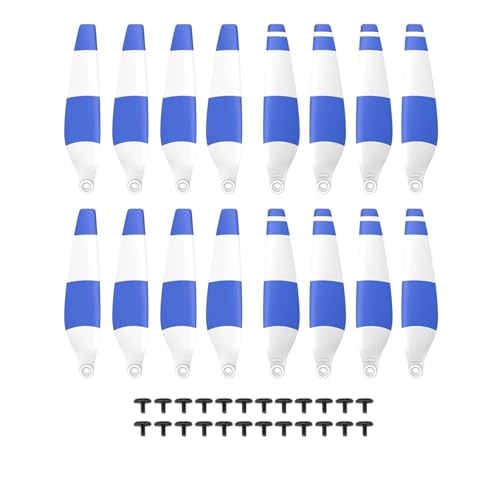 Hélices ligeras y silenciosas 4Pro 6030F de liberación rápida, compatibles con accesorios de reparación de drones 4 Pro.(White Blue16pcs)