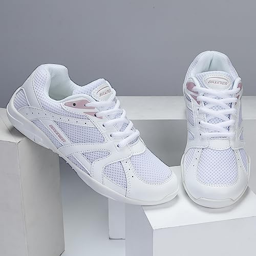 Image of Girls White Cheerleading Shoes Lightweight Competition Tennis Shoes Women Hip Hop Gymnastics Dance Sneakers