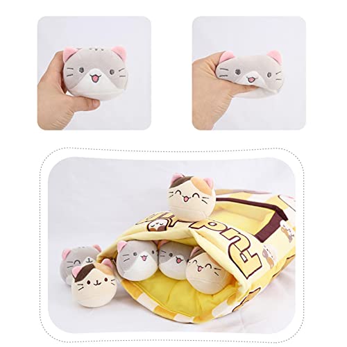 Oreiller pudding peluche chat et coussin de snack mignon pour enfant - 6