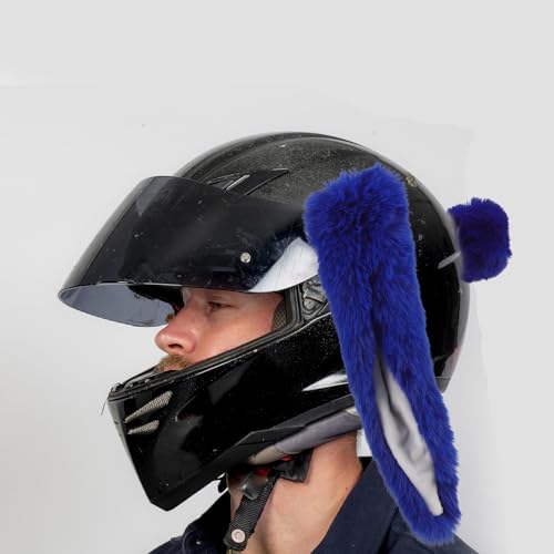 Orejas de conejo para casco de moto felpa PRETYZOOM ideal en rutas de navidad 6