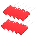 SEWACC 100pièces Étiquettes à Bagages Vierges Fil Suspendre Écrire Pour Voyages Invent...