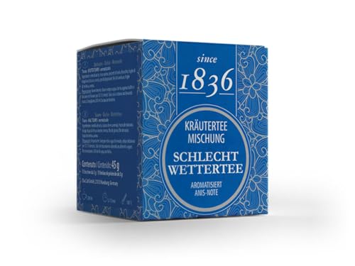 Since 1836 - Té de hierbas Mal tiempo – Anís, Escaramujo, Hinojo, Menta –15 sobres piramidales
