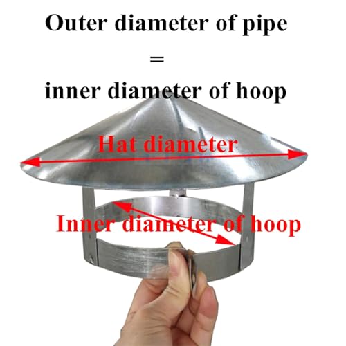 Capot de cheminée Rain Bird installation facile inox pour ventilation 80 mm