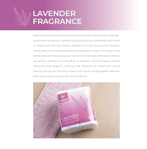 Image of Horizon Lavender Fragrance Tissue /Soft And Highly Absorbent /Natural and Ecofriendly Pack 3