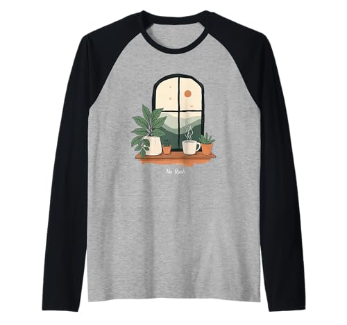 No Rush Simple Living Anti-Hustle Raglan Tee