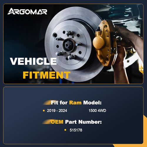 Front Wheel Hub Assembly 515178 Fits Ram 150019-24 DT 22" Wheels by Argomar - Used condition - Image 2