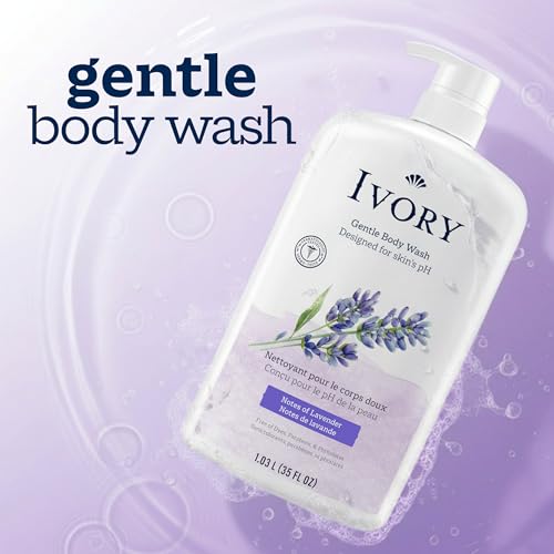 Ivory Body Wash, Designed for the Whole Family, Gentle Formula, Free of Dyes Heavy Perfumes Parabens Phthalates & Silicones, Lavender Scent, 35 oz - Image 4