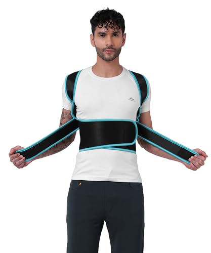 Image of ZEDAN Neoprene Posture Corrector Belt for Men & Women | Adjustable Shoulder & Neck Support Brace | Lightweight Back Straightener for Daily Posture Support