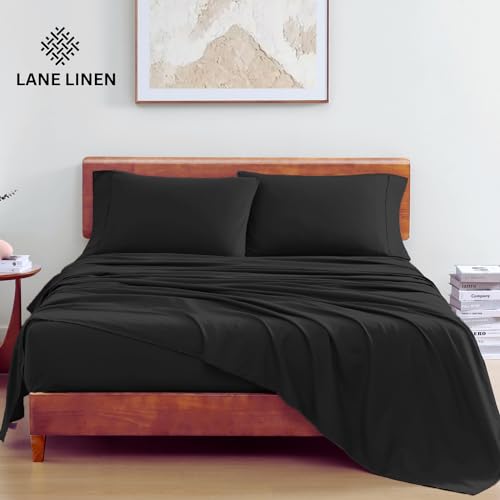 LANE LINEN 100% Organic Cotton Twin Bed Sheet Set, 3 Pc Twin Size Sheets Set, Soft & Breathable Twin Sheet Set Boys, Hotel Style Bedding Sheets & Pillowcases, 15
