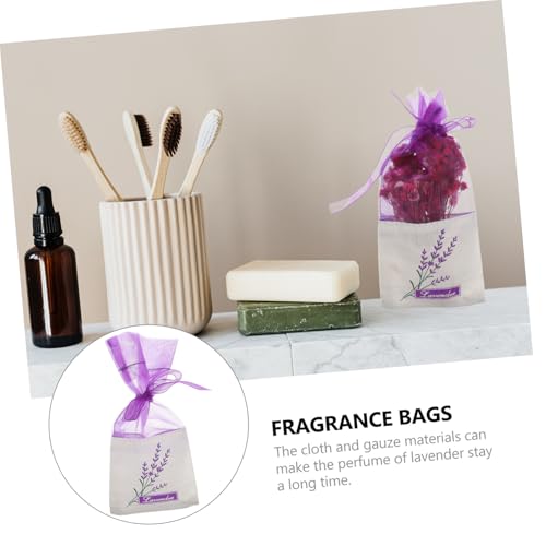 Bolsas aromáticas de lavanda en algodón color púrpura miniatura 2