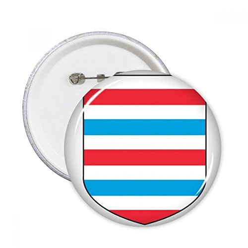 Luxembourg Europe Bouton National Emblem Badge épingle ronde décoration vêtement multicolore 5pcs