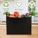 OUTUXED 60pcs 16x6x12 Inch Black Paper Bags with Handles, Kraft Large Paper Gift Bags for Business, Merchandise, Gifts, Shopping, Retail Stores, Birthday Party