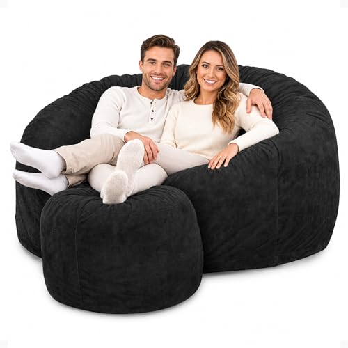ULTIMATE SACK  6 Ft Bean Bag Chair Foot Stool  Gre Review