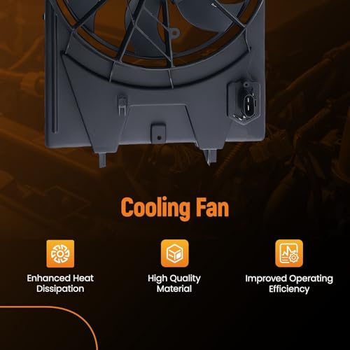 Image of maXpeedingrods Radiator Cooling Fan Assembly for Chevrolet Cobalt 2006-2008, for Pontiac G5 2007-2008, Pursuit 2006, for Saturn Ion 2006-2007, 621057 76082 15849644