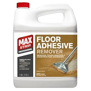 Max Strip Floor Adhesive Remover – 1 Gallon – Professional Fast Working Gel Strips Multiple Layers – Removes Tough Mastics and Construction Adhesives – No Harsh Odor Leaves Surface Clean