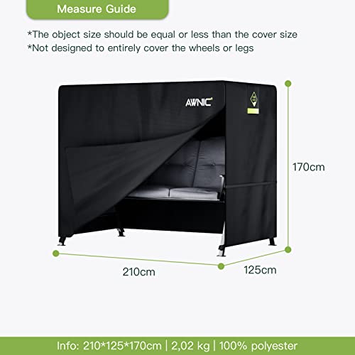 AWNIC 3 Seater Garden Swing Seat Cover Waterproof - Image 2