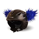 Helm-Ohren für den Skihelm, Snowboardhelm, Kinder-Helm, Kinder-Skihelm, Motorradhelm oder Fahrradhelm - verwandelt den Helm in EIN EINZELSTÜCK - für Kinder und Erwachsene HELMDEKO (Blau)