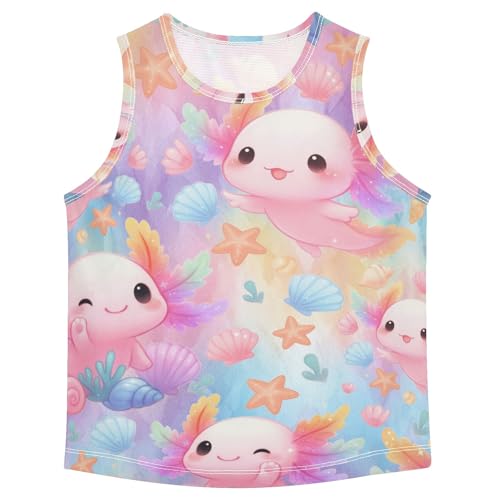 Boys' Tank Top Shirt Salamander Coral Pattern Sleeveless T-Shirts